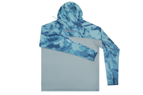 OZ Designs Outdoor Fishing Hoodie with UV- Tech - Recycled Quick-Dry Fabric 