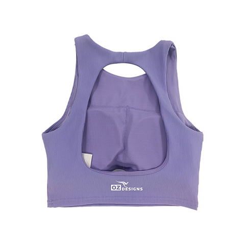 OZDesigns - Personalized Casual Fit Sports Crop Top for Training, Yoga Sports.