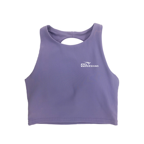 OZDesigns - Personalized Casual Fit Sports Crop Top for Training, Yoga Sports.