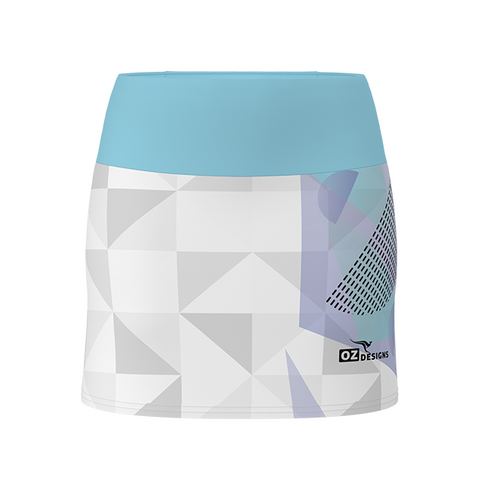 OZDesigns - Customized Sublimation Tennis/Badminton Women's Skirt with Short Inner And High Stretching Waistband 